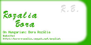 rozalia bora business card